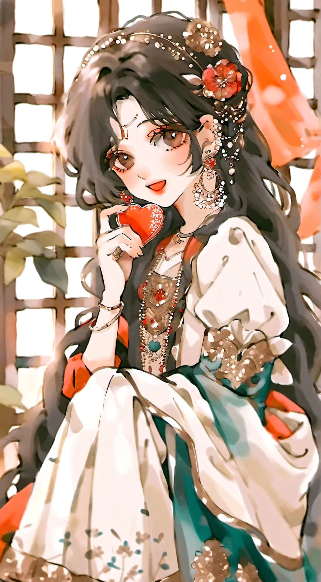 ai character: warewolf girl background