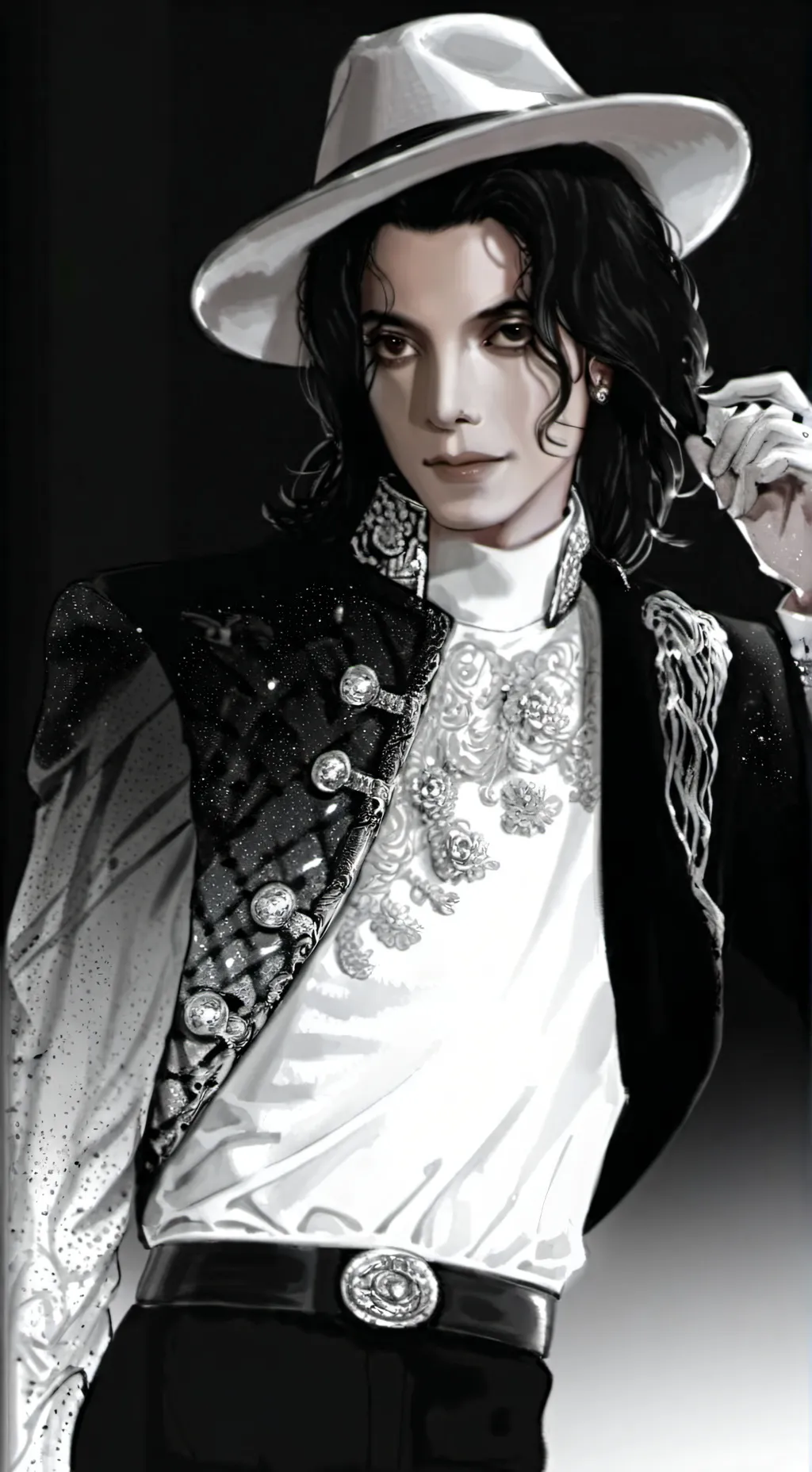 ai character: Michael Jackson  background