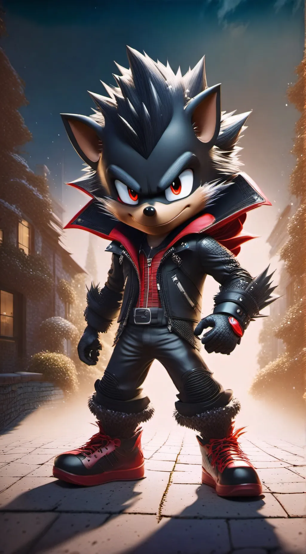 ai character: ShadowTheHedgehog background
