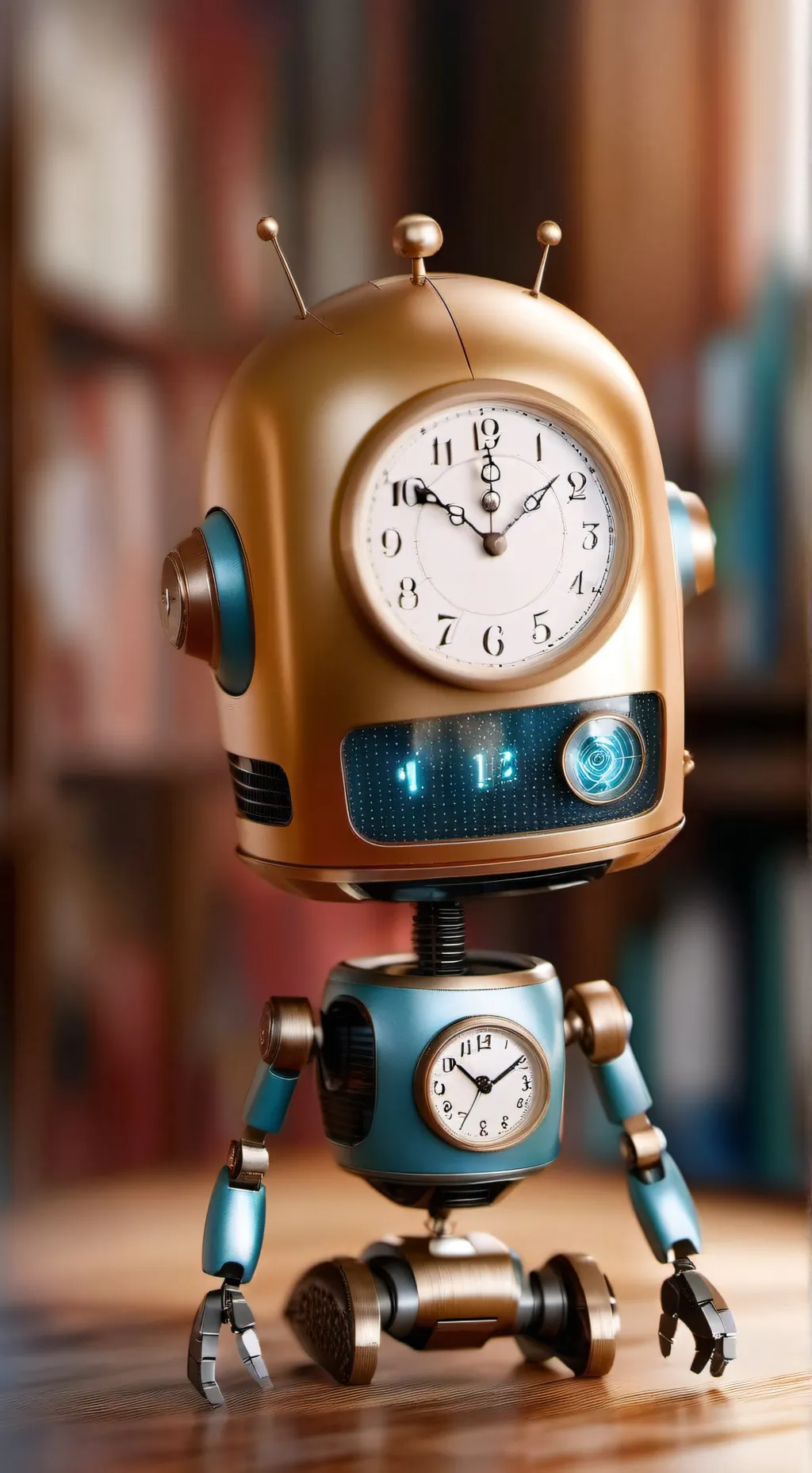 ai character: Titan clock man  background