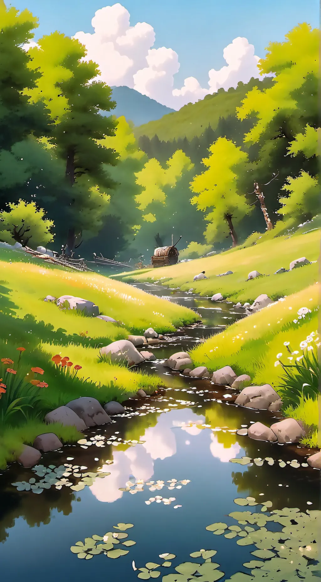 ai character: grass background