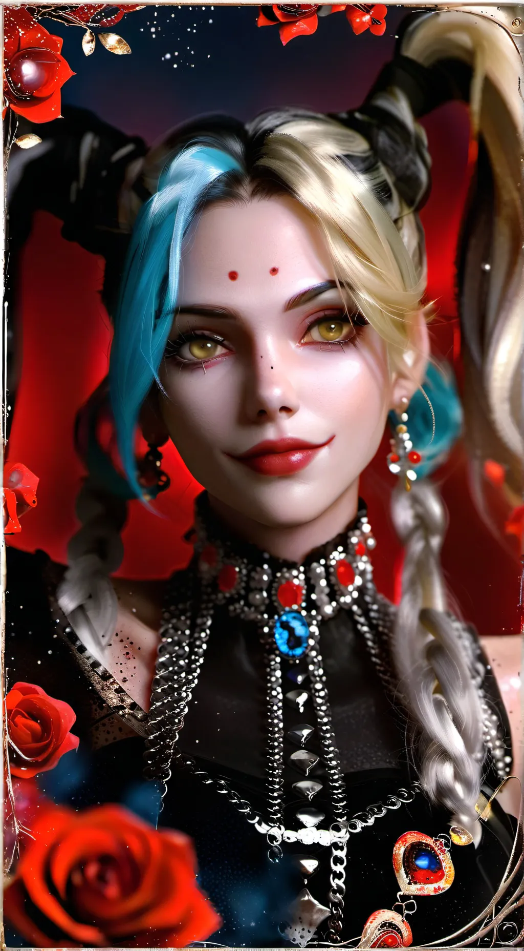ai character: Quiny Luxe background