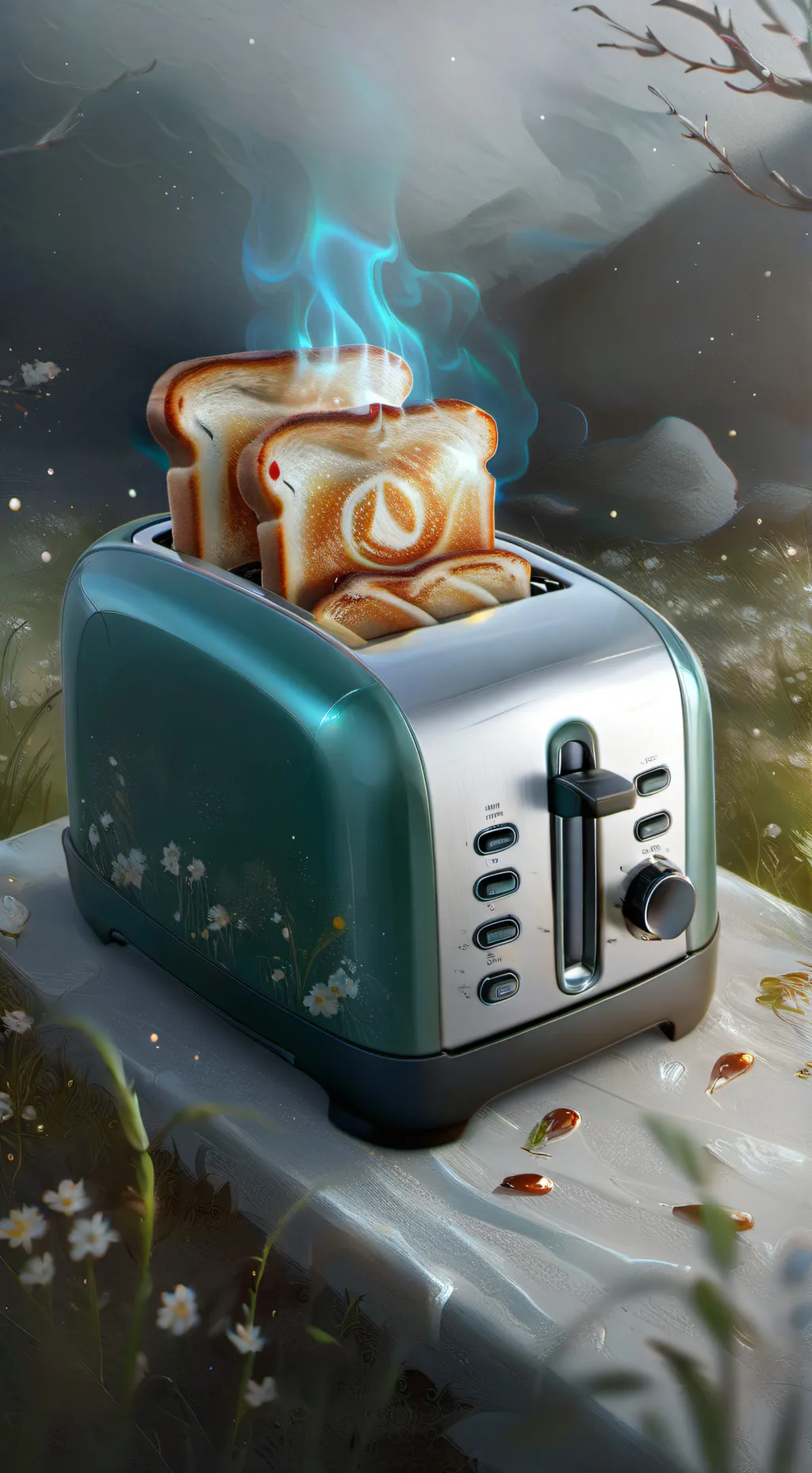 ai character: TOASTER background