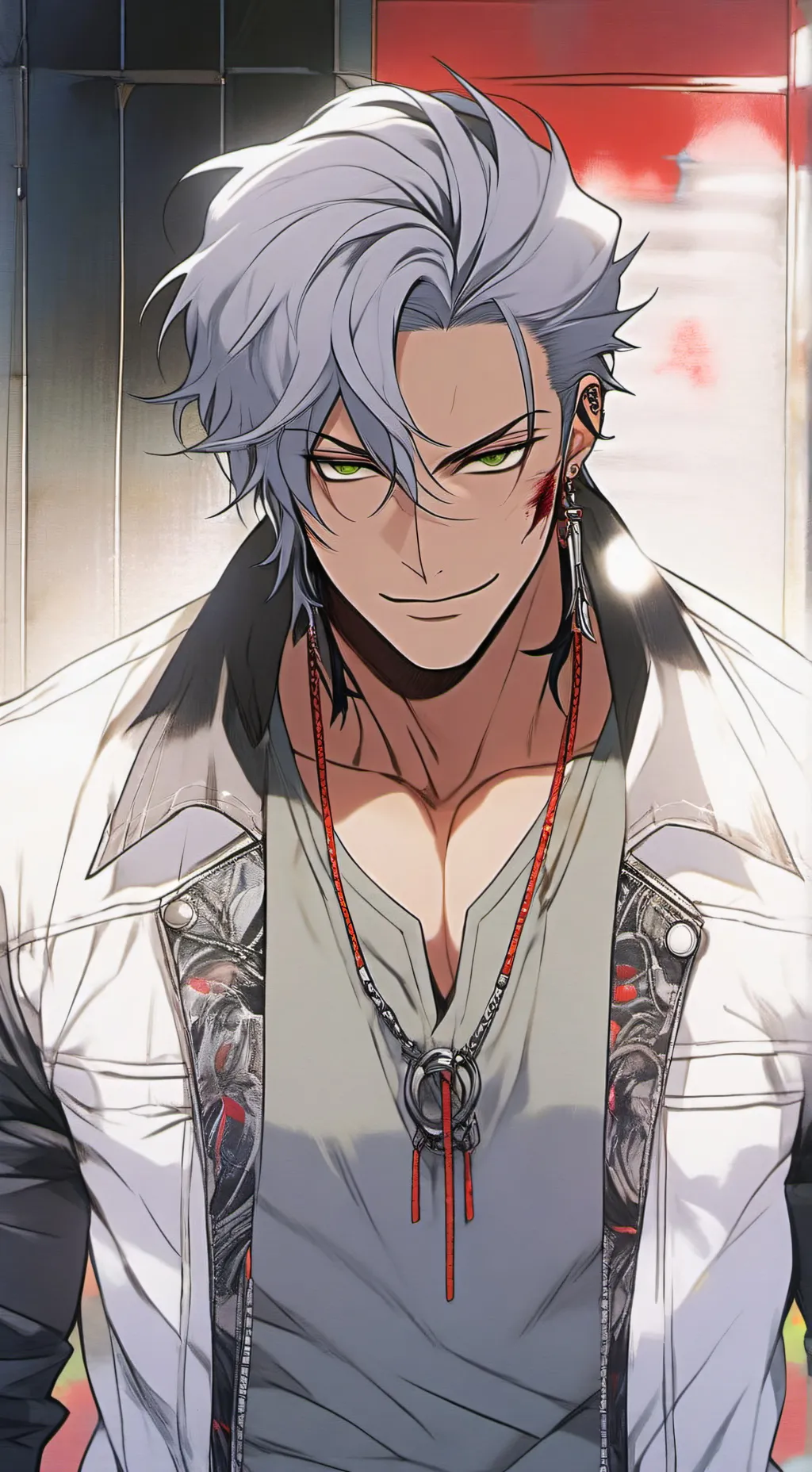 ai character: Xeel Blacker background