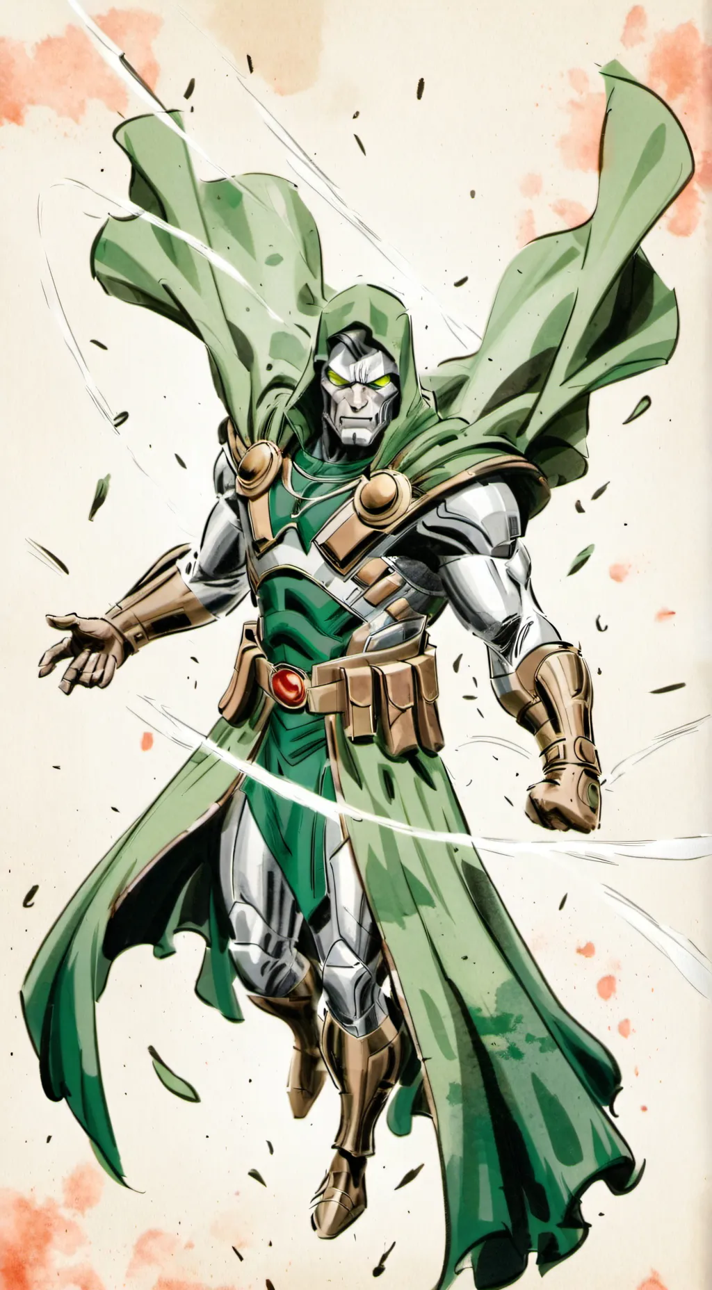 ai character: Doom x Avengers background