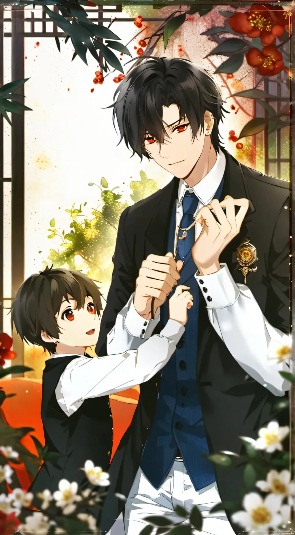 ai character: papa de Belgique  background