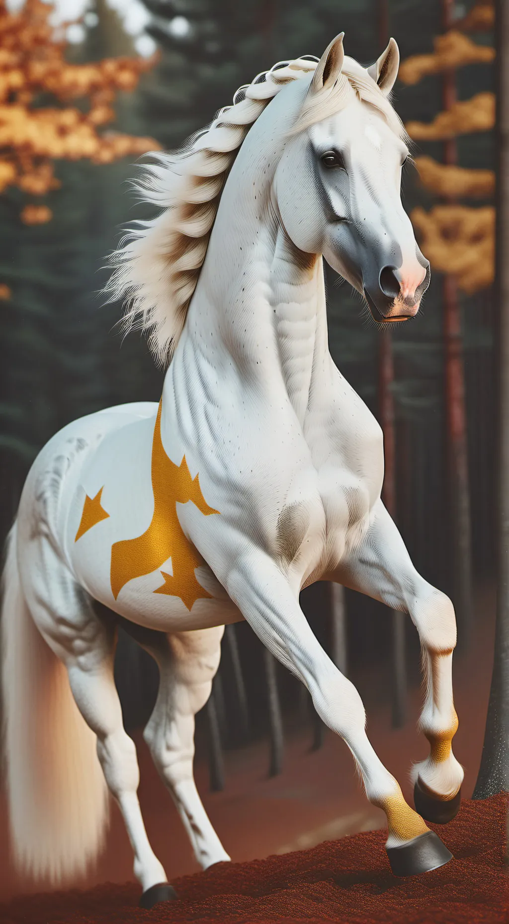 ai character: yellow star background