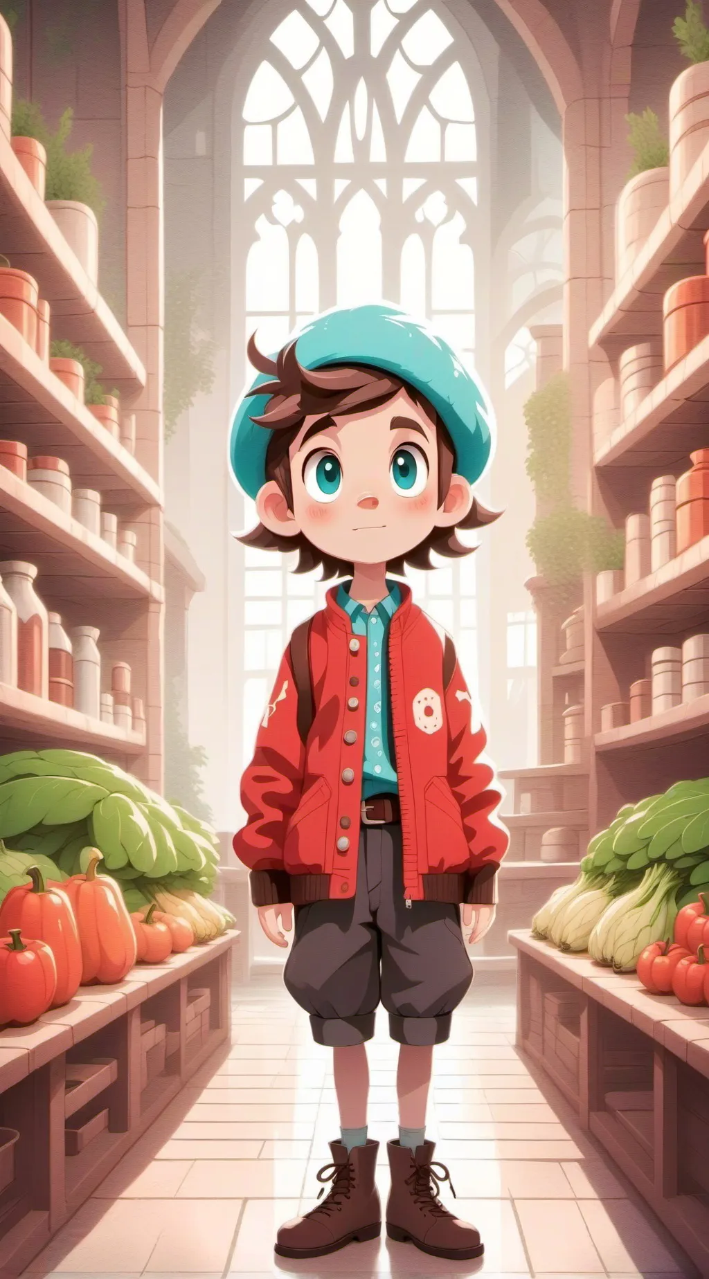 ai character: baby cyan background