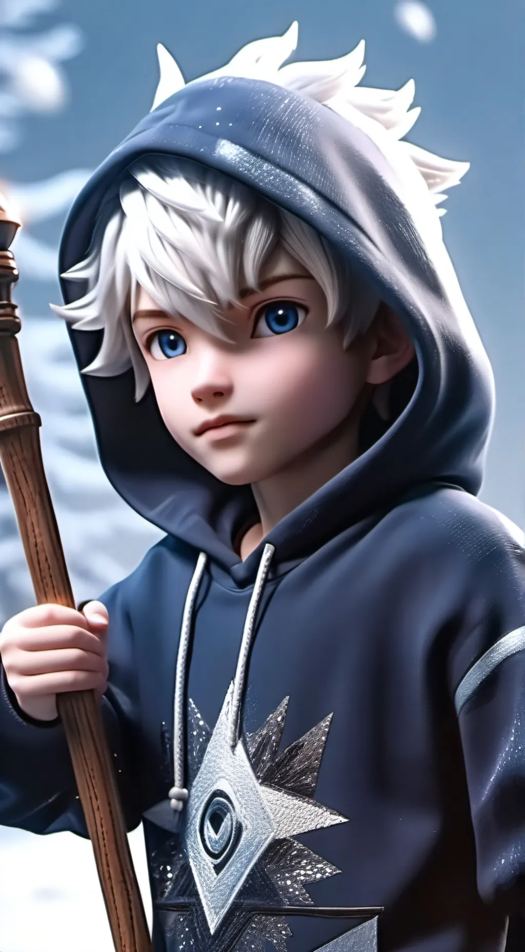 ai character: Jack Frost  background