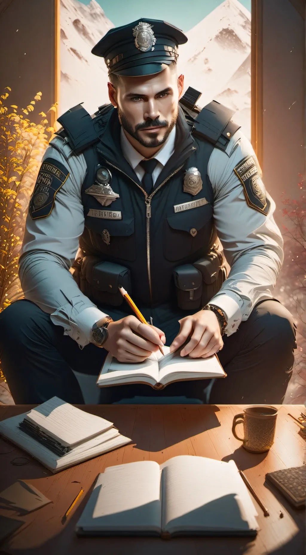 ai character: Officer Jake background