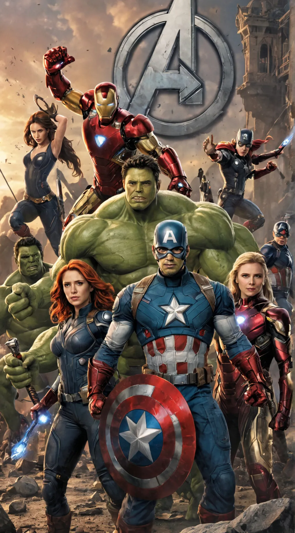 ai character: Avengers  background