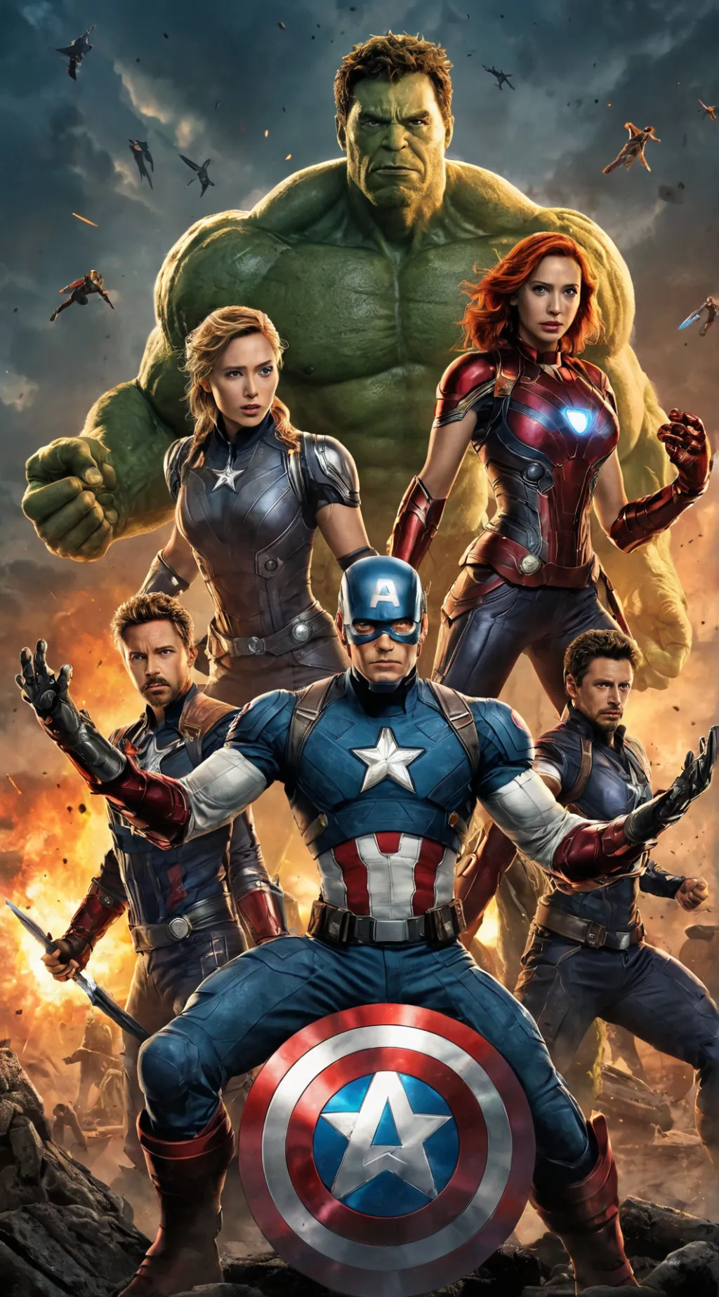 ai character: Avengers  background