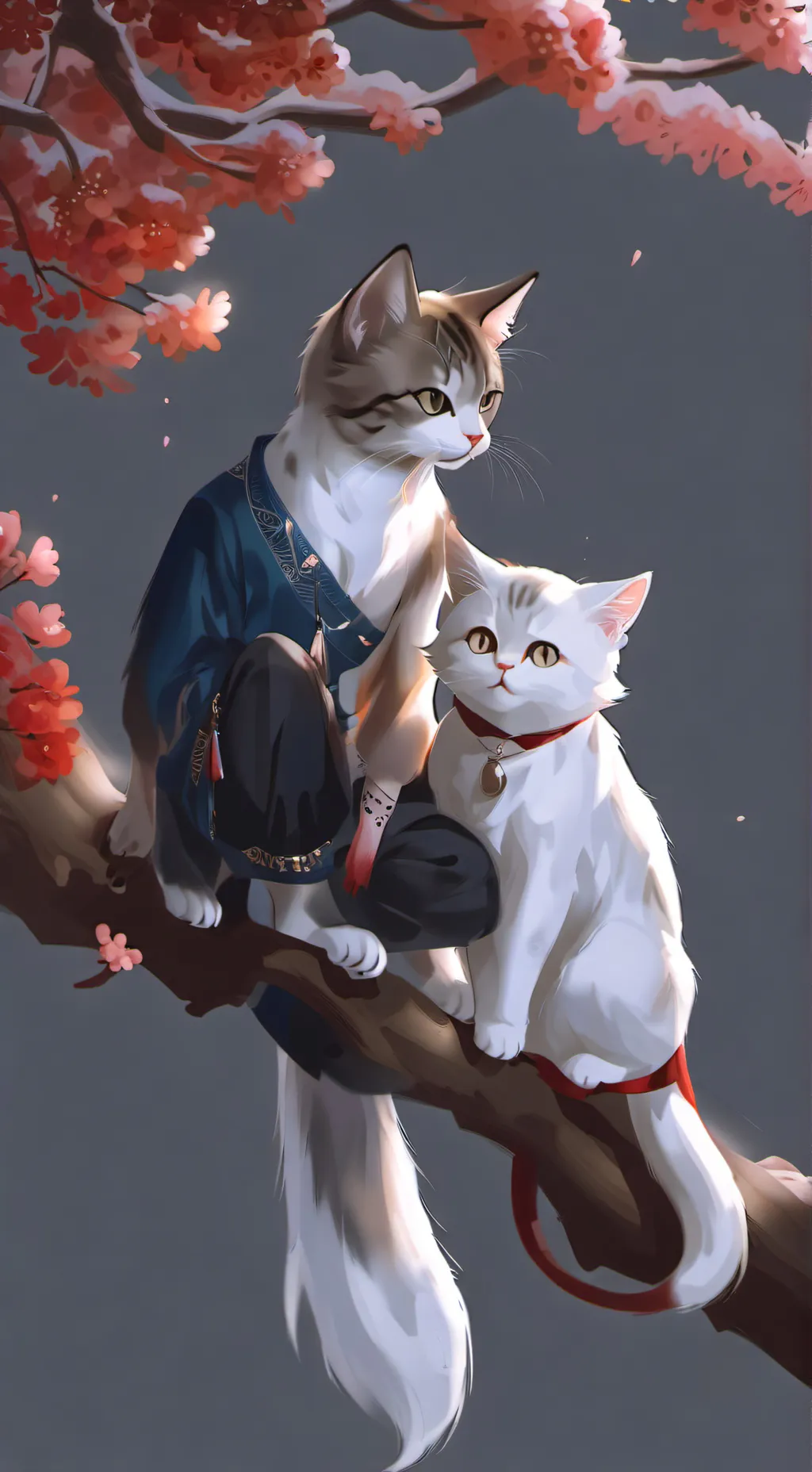 ai character: Wenda x gray  background