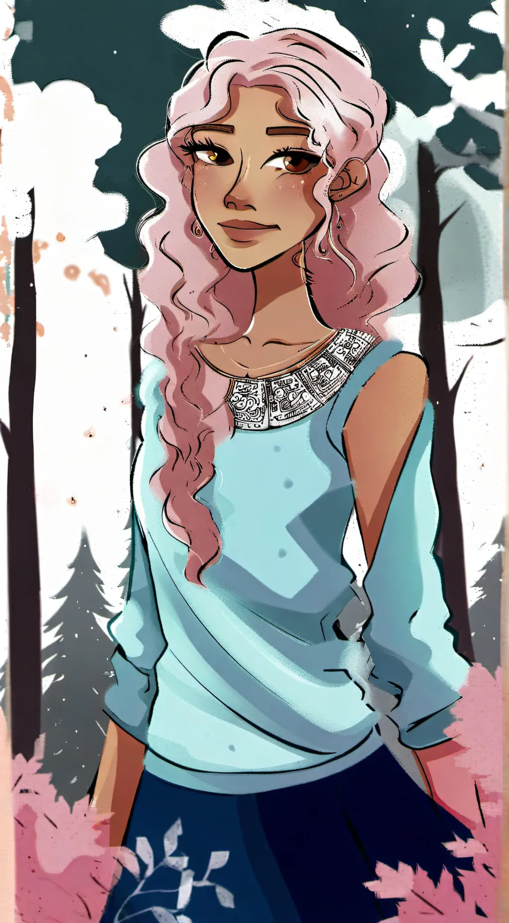 ai character: Alex and Lia  background