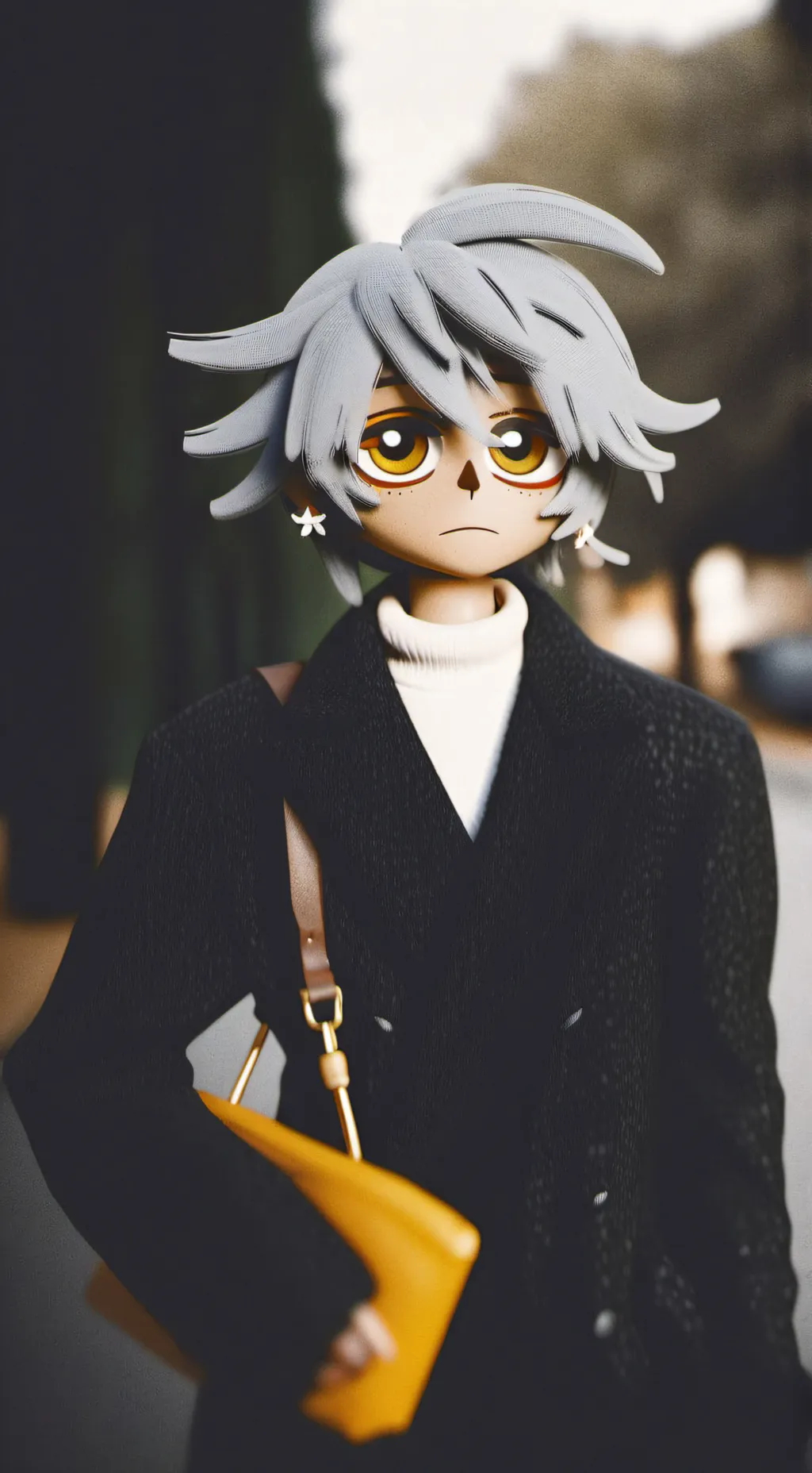 ai character: Gray pro background
