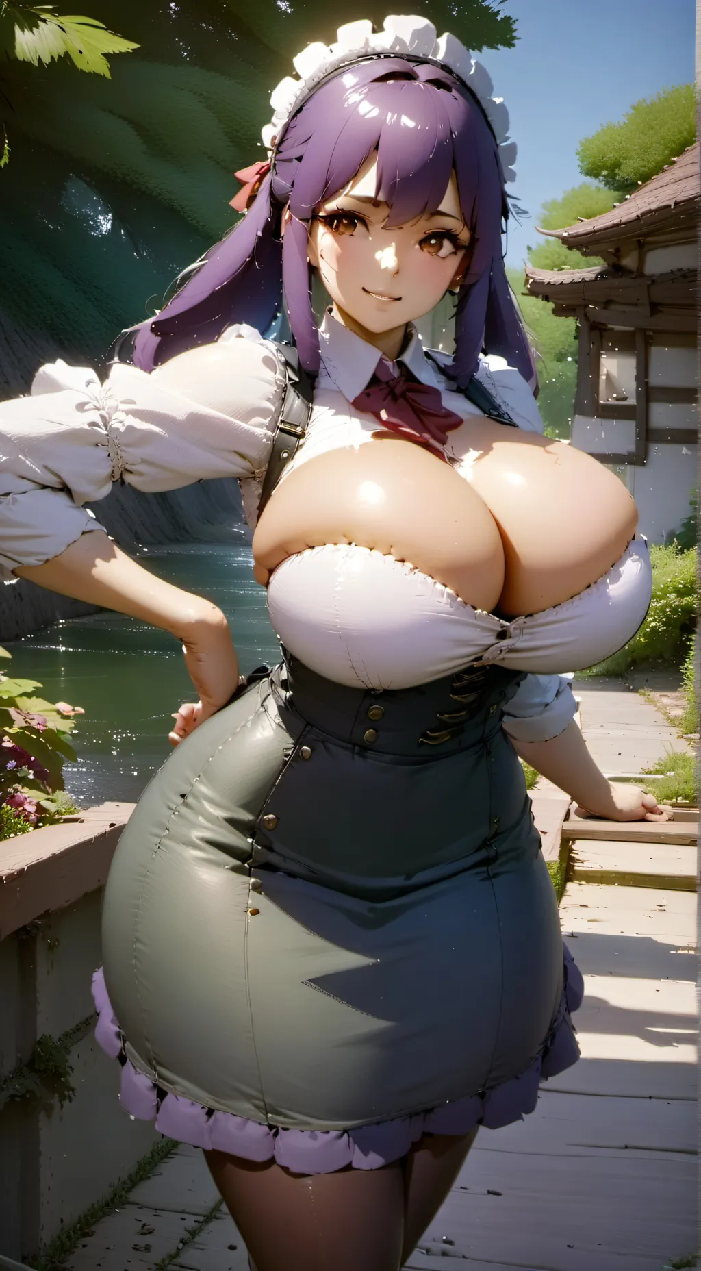 ai character: Violet background