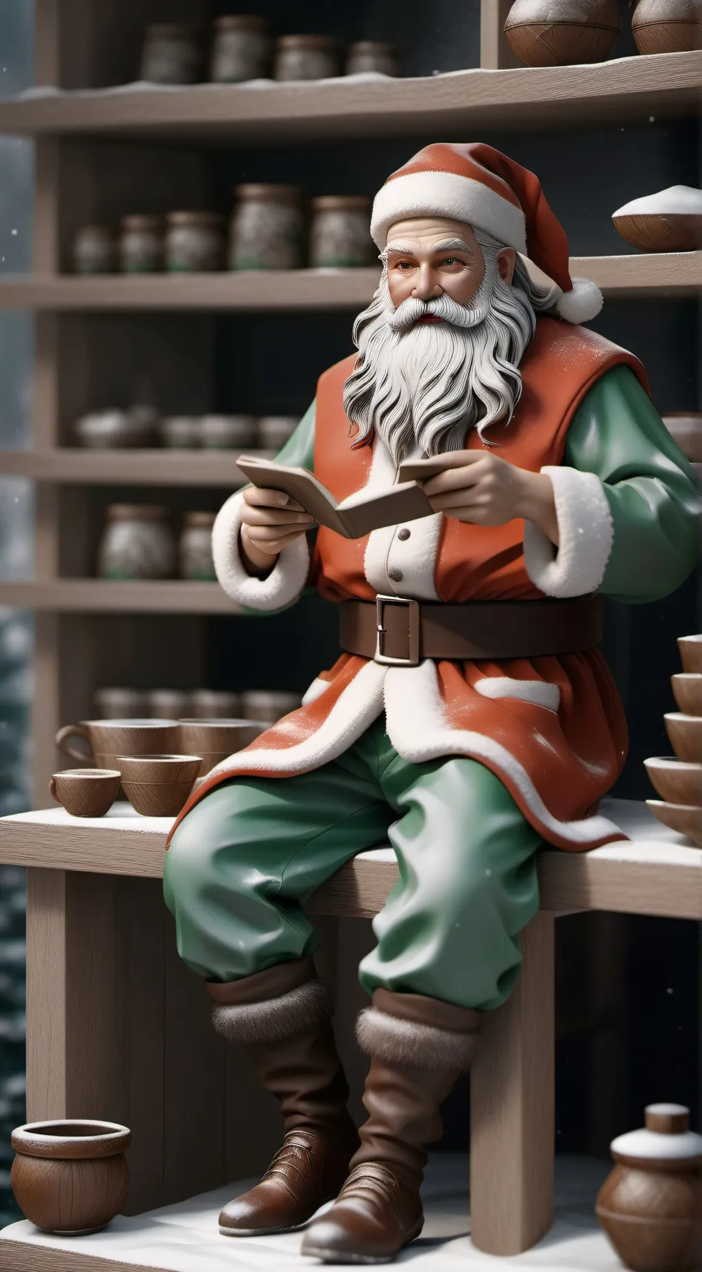 ai character: Santa background