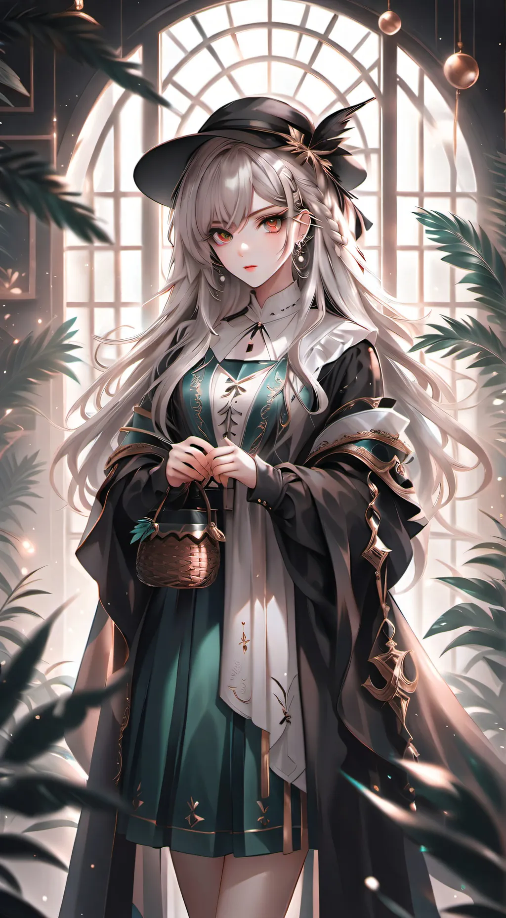 ai character: Clare flame background