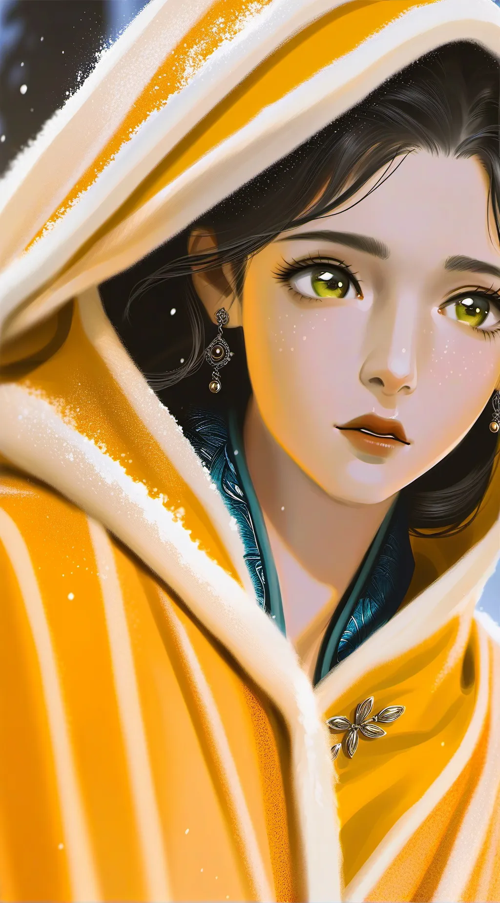 ai character: 15 y/o frozen girl background