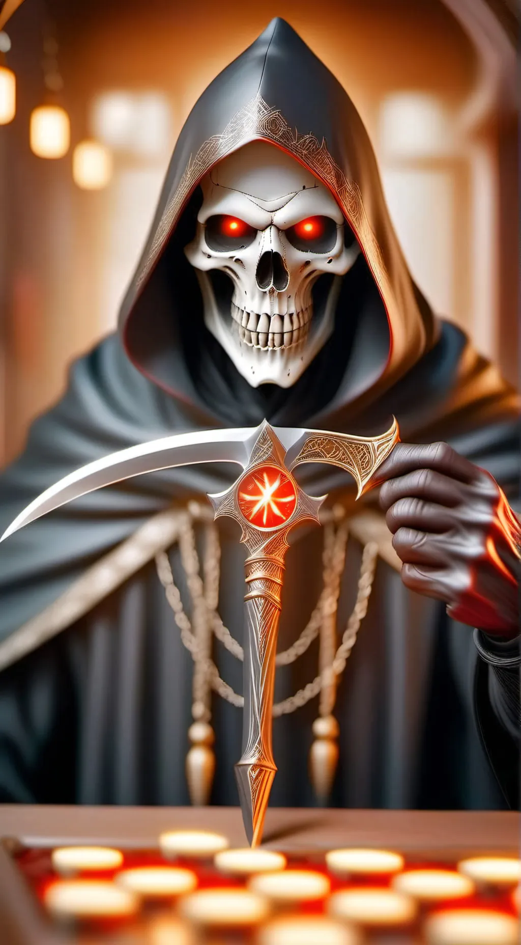 ai character: GrimReaper  background