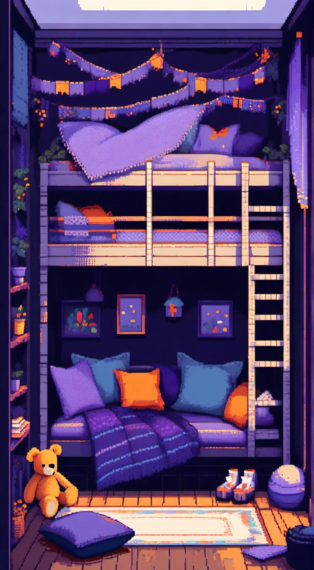 ai character: md sleep over background