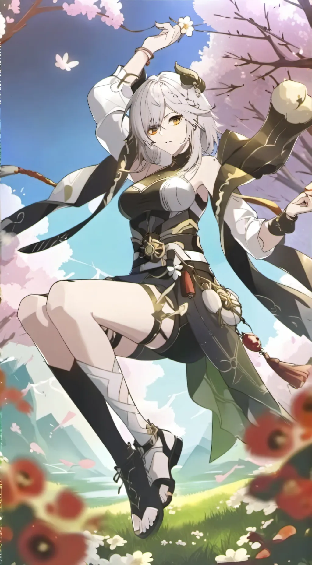 ai character: She mia background