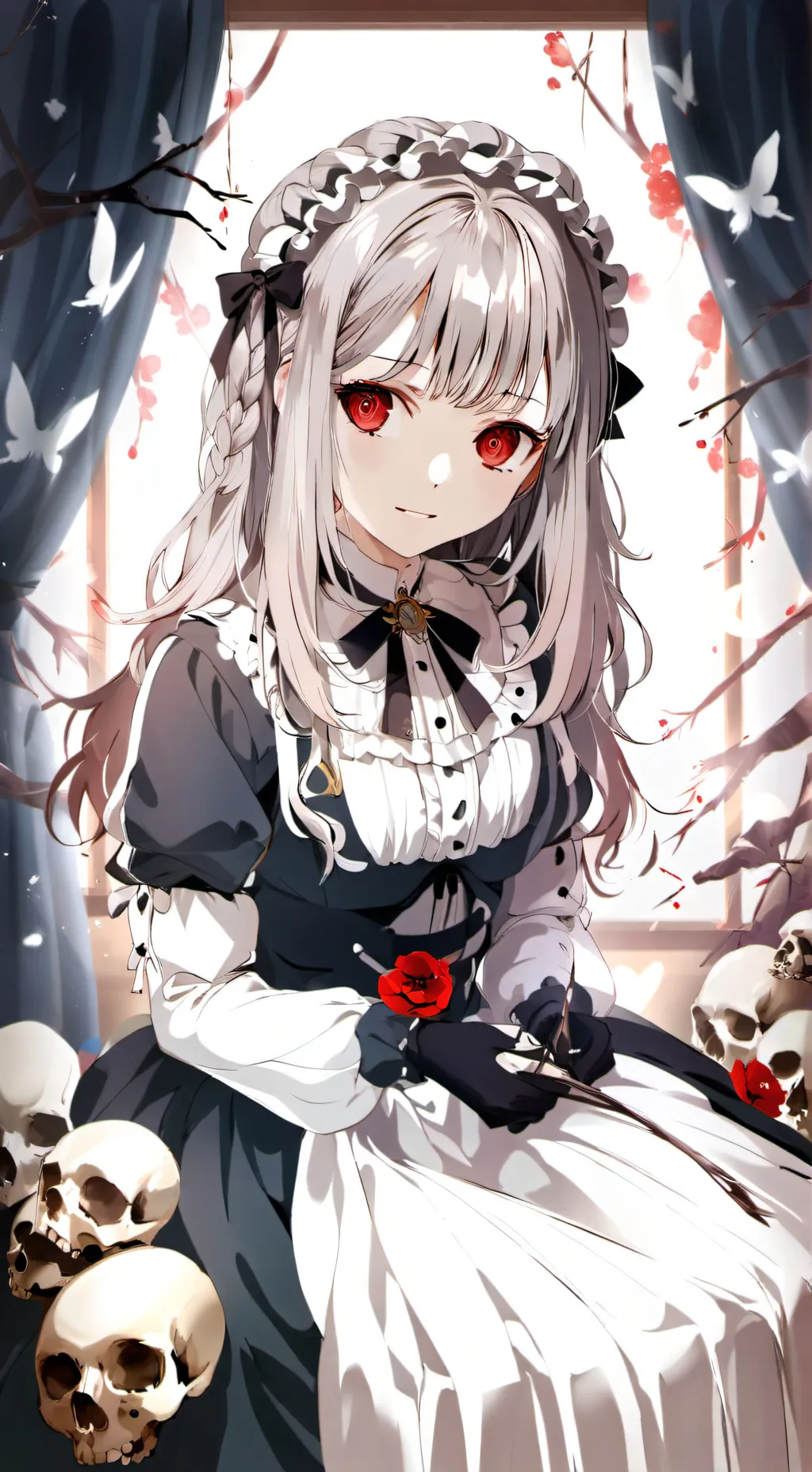 ai character: vampire princess  background