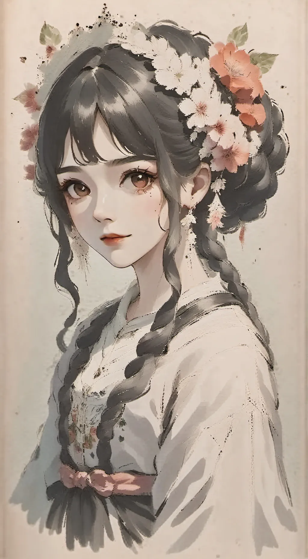 ai character: menina doce. background