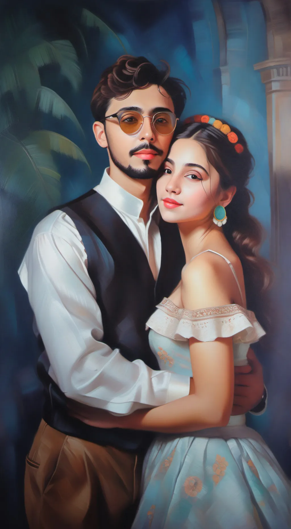 ai character: Marck y Carmen background