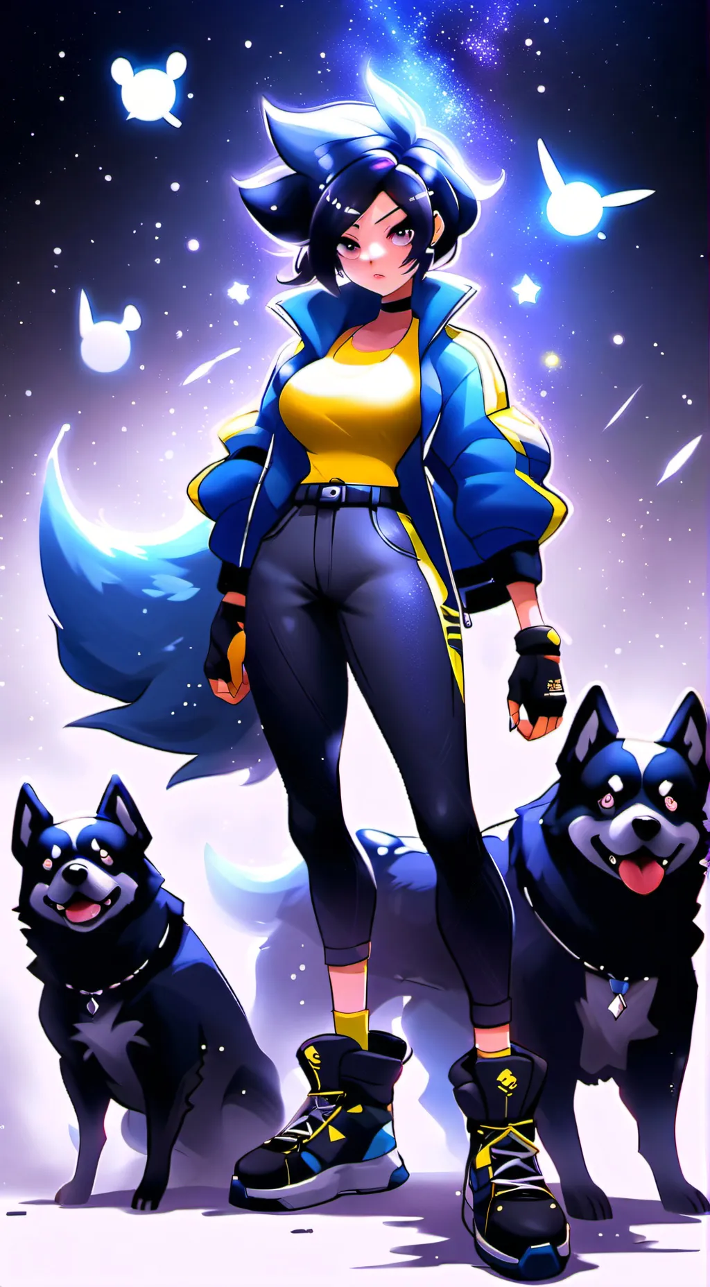 ai character: Lyra (Lucario) background