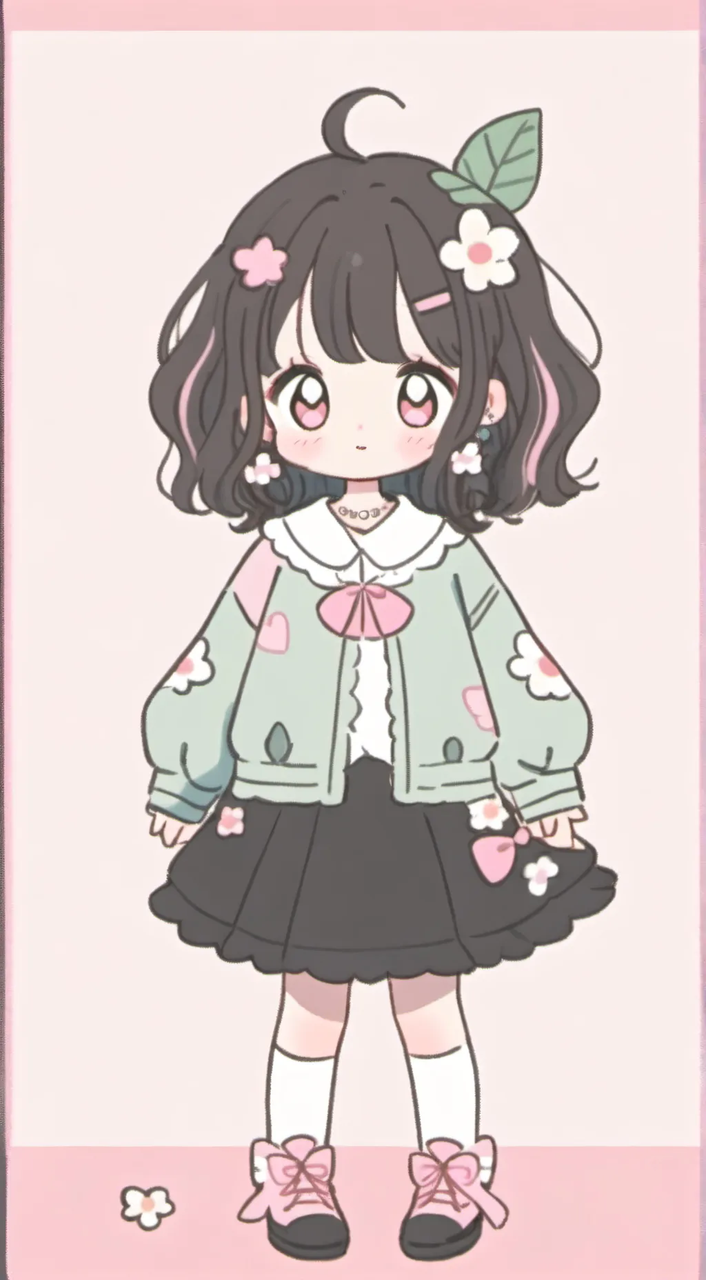 ai character: adorable girl background