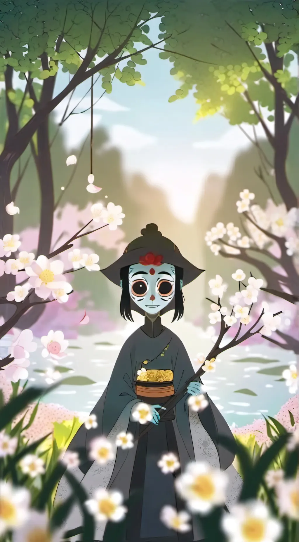 ai character: Surfys Wonder Land background