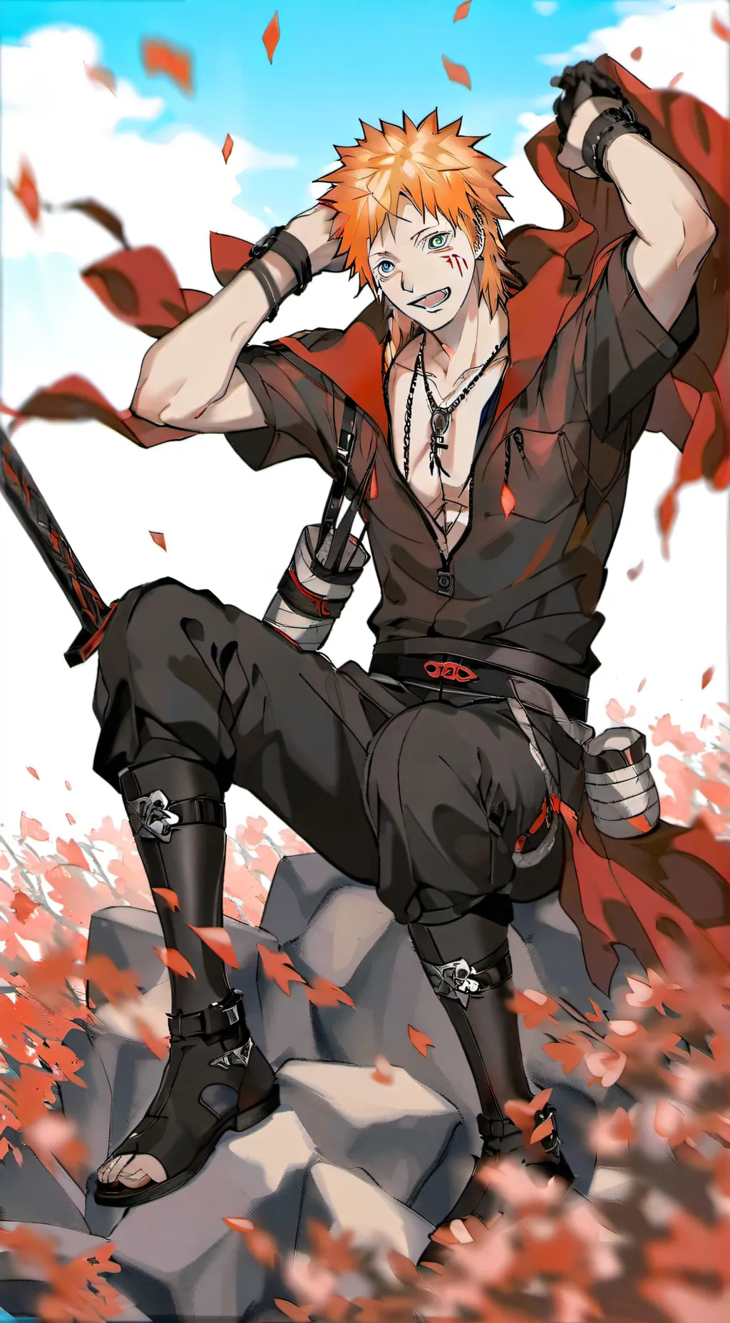 ai character: pain x Naruto  background