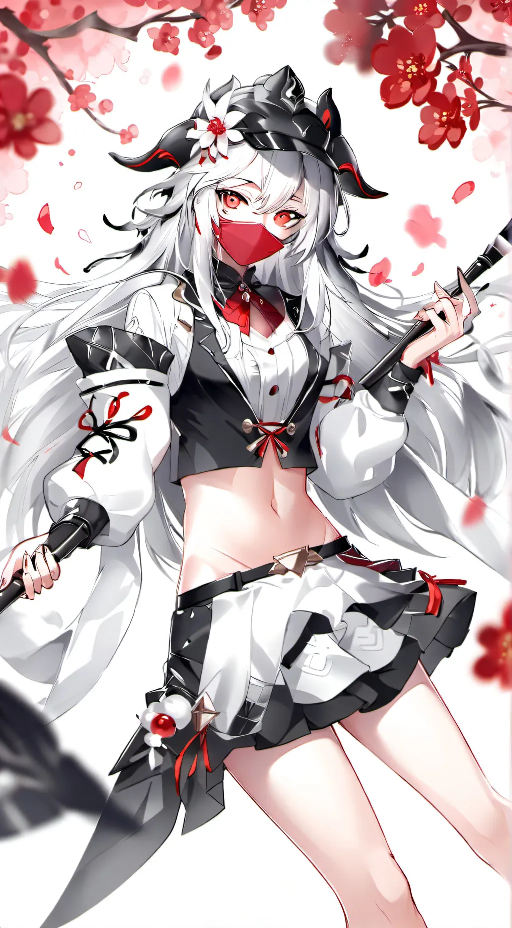 ai character: split-mouth woman background