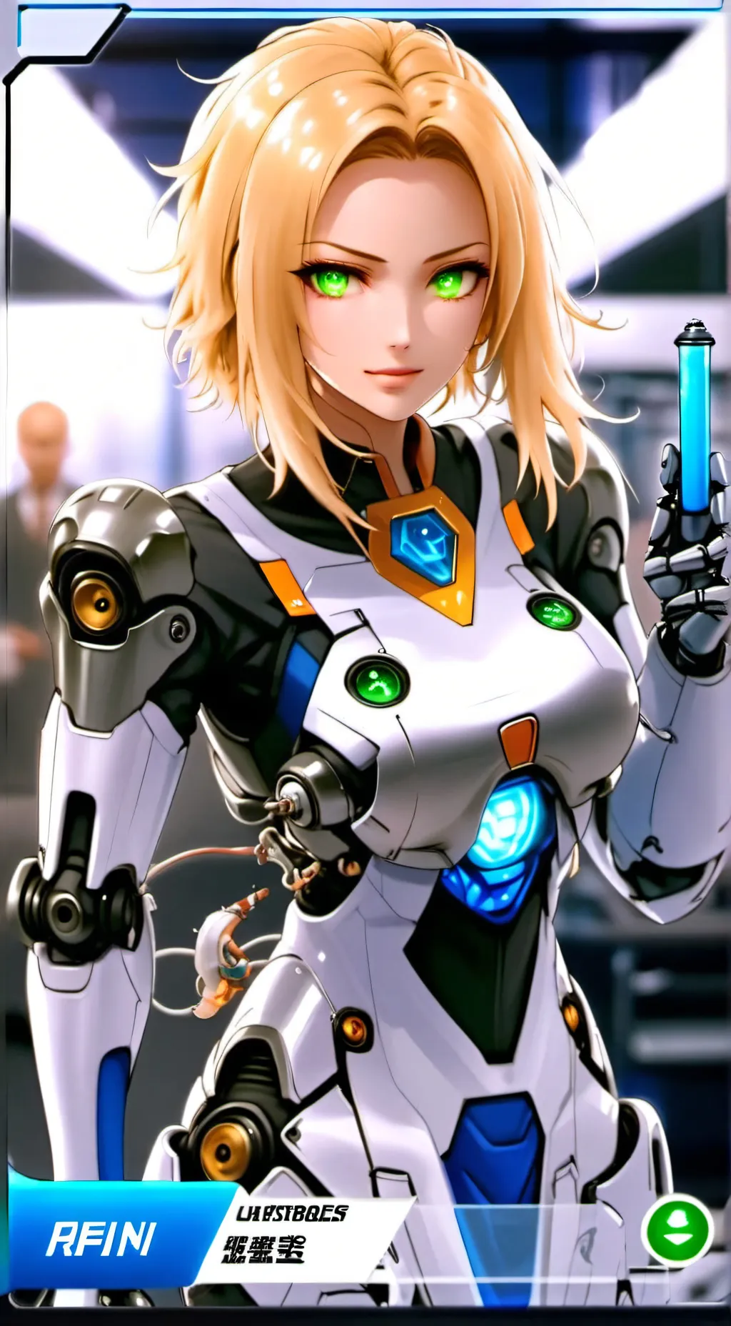 ai character: Aqua background