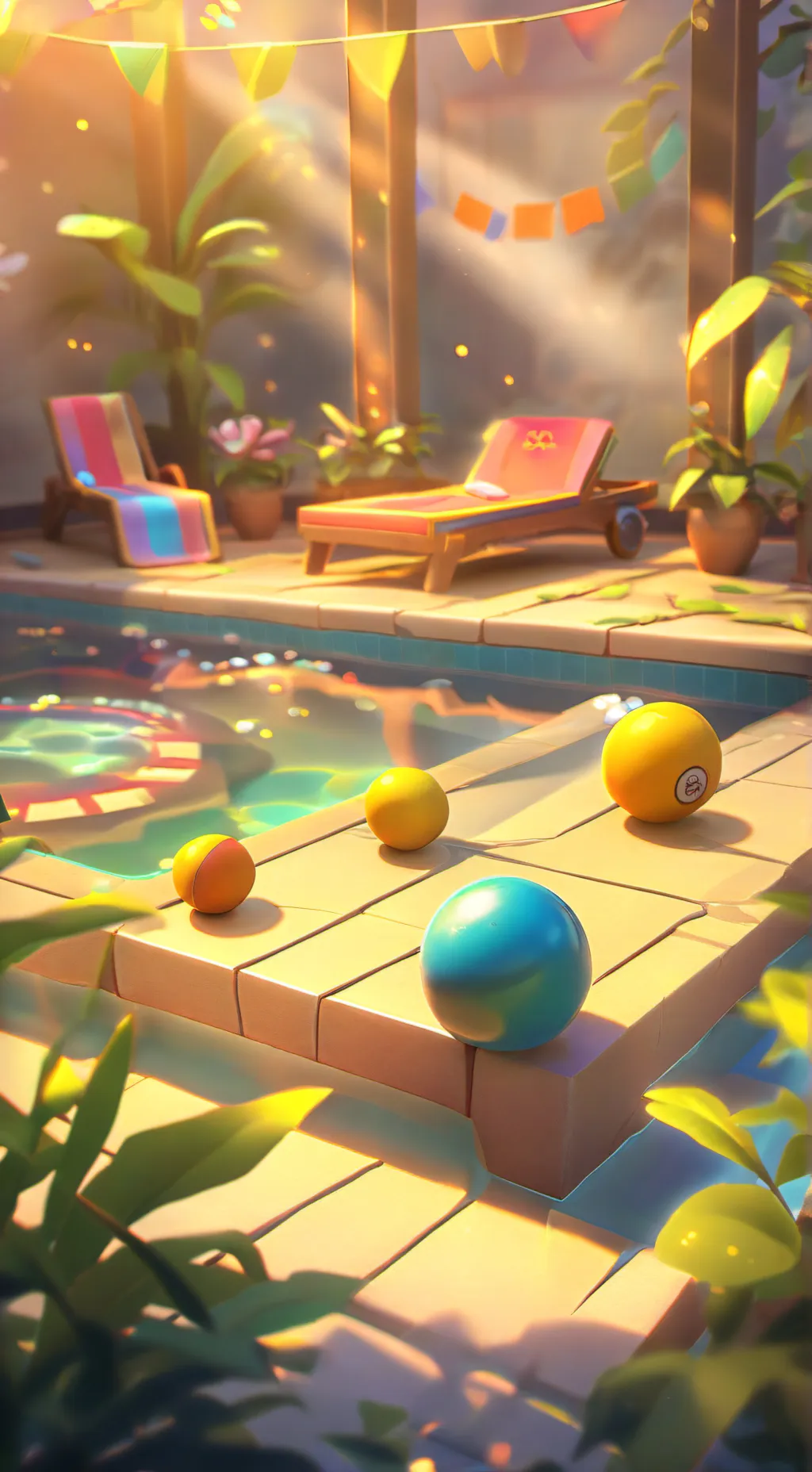 ai character: Sprunki pool  background