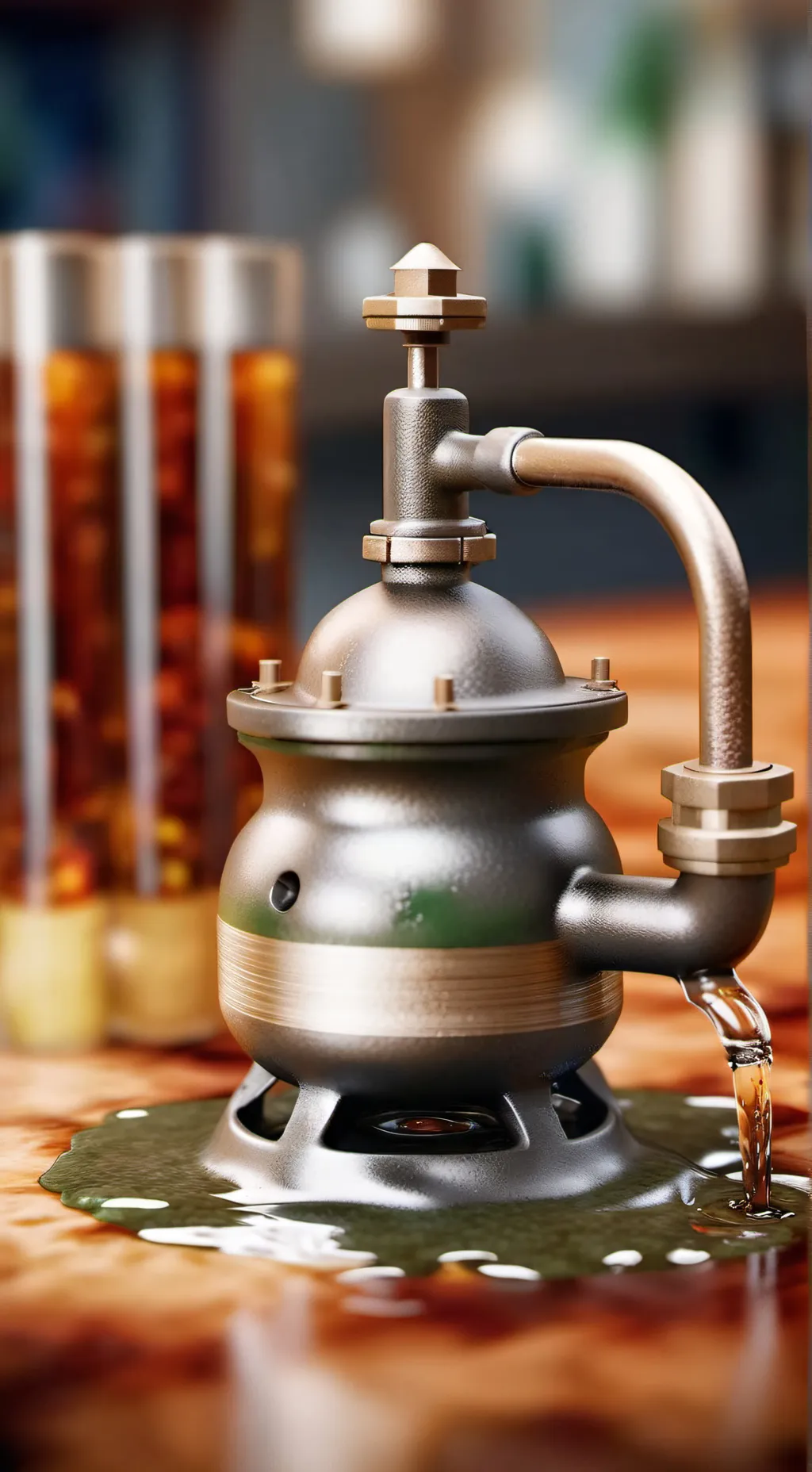 ai character: A water pump  background