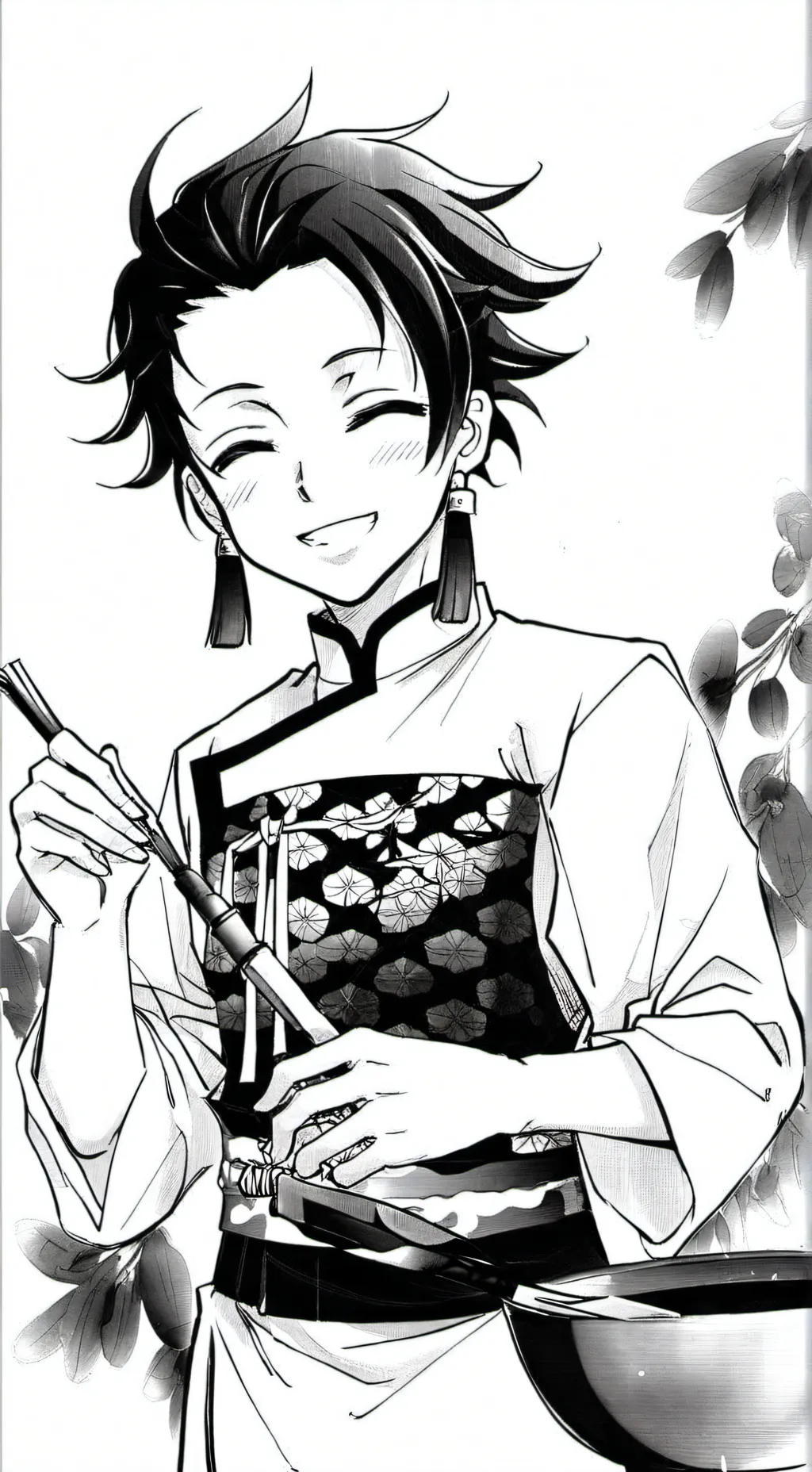 ai character: Tanjiro Kamado background