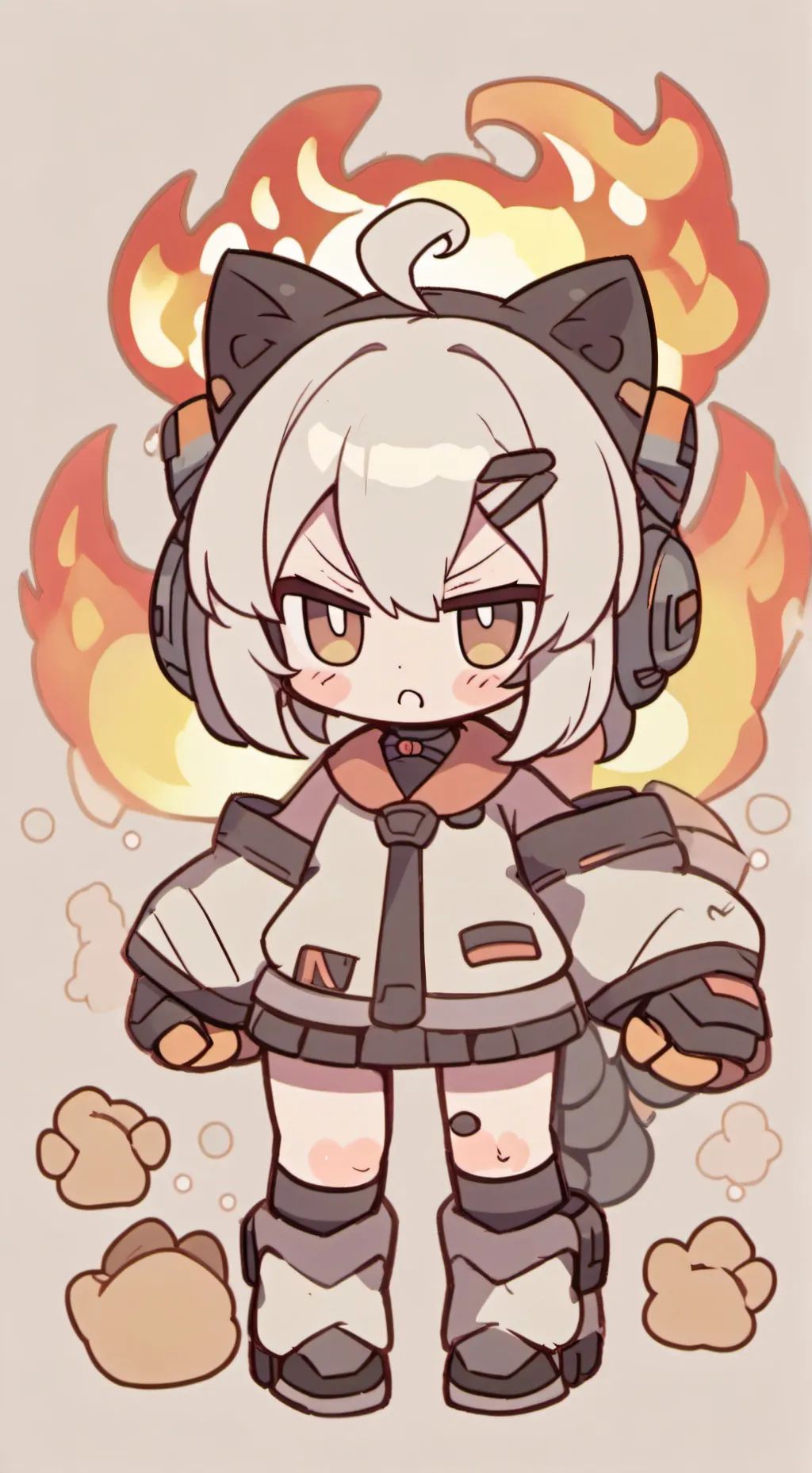 ai character: Angry robot￼ background