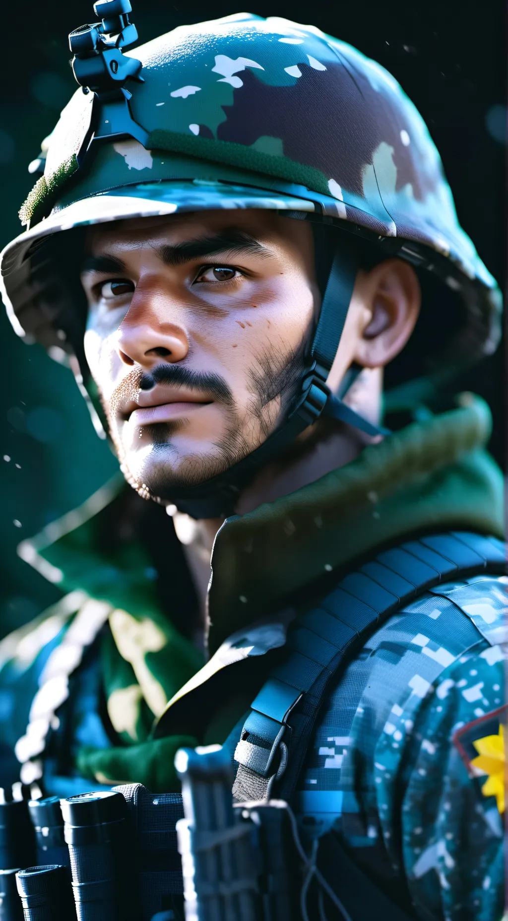 ai character: Sargent Louis mats background