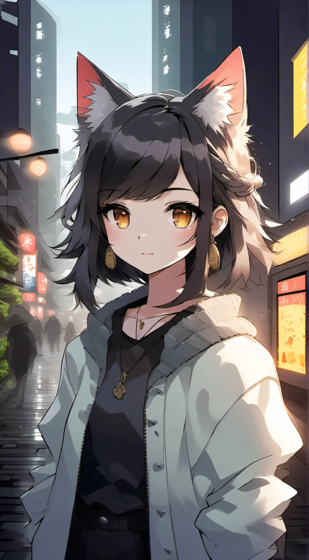 ai character: Neko virus background