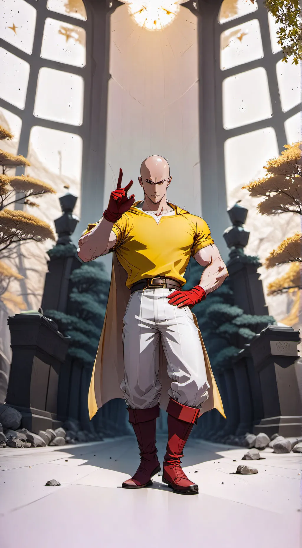 ai character: Saitama background