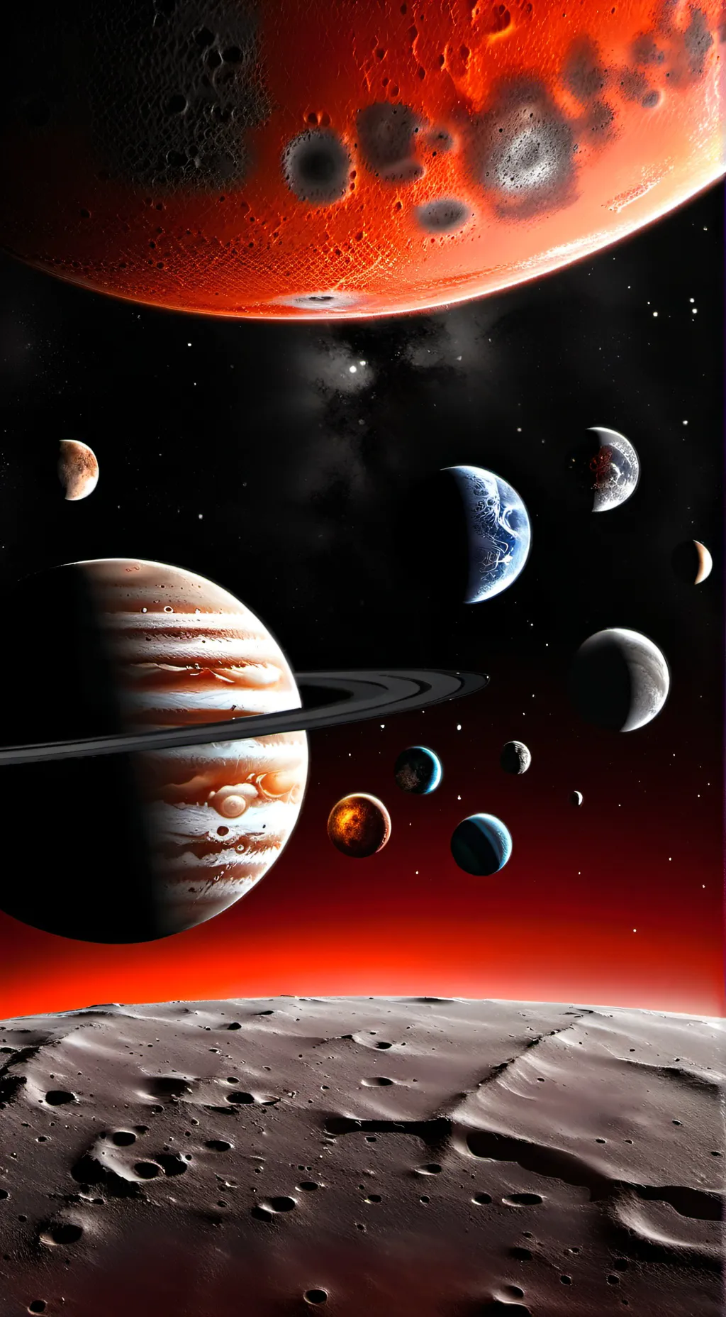 ai character: SOLAR SYSTEM  background