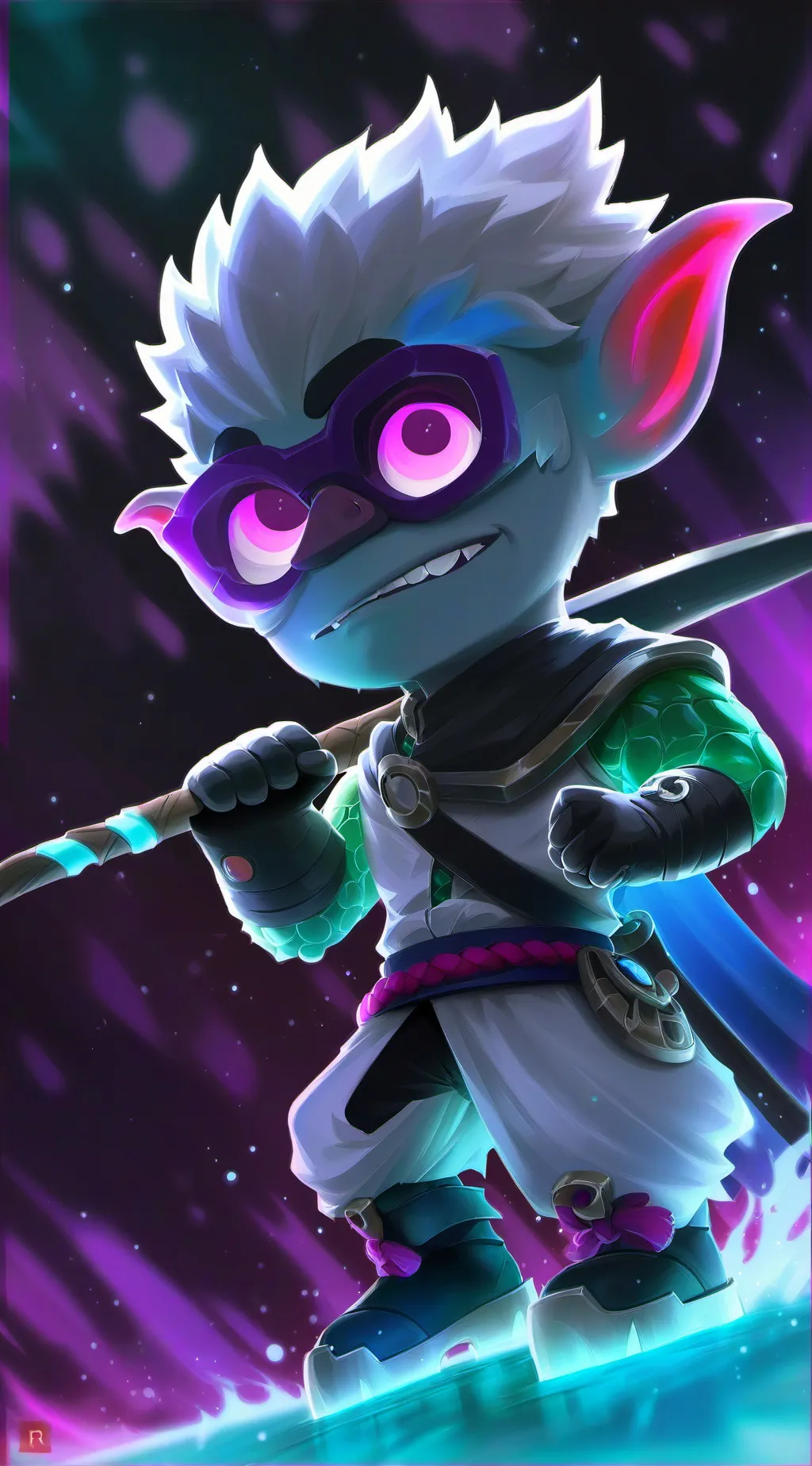 ai character: Gray background