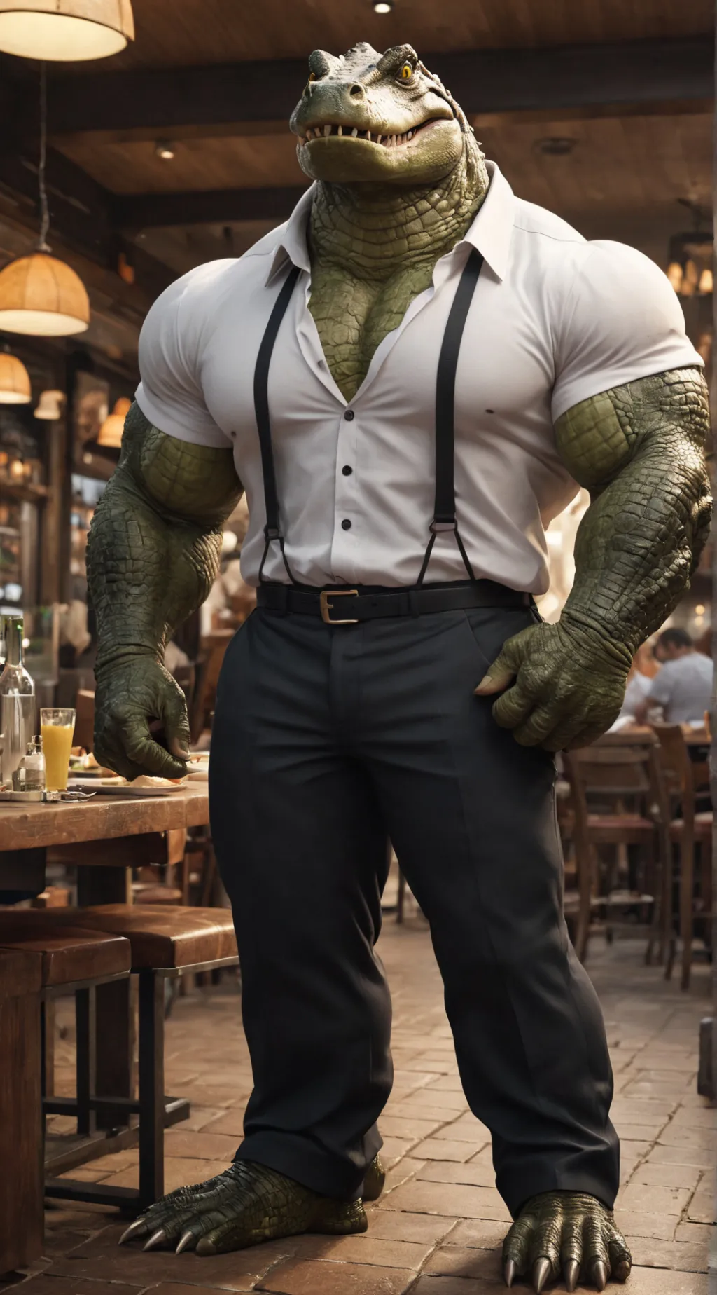 ai character: Dominic Gator background