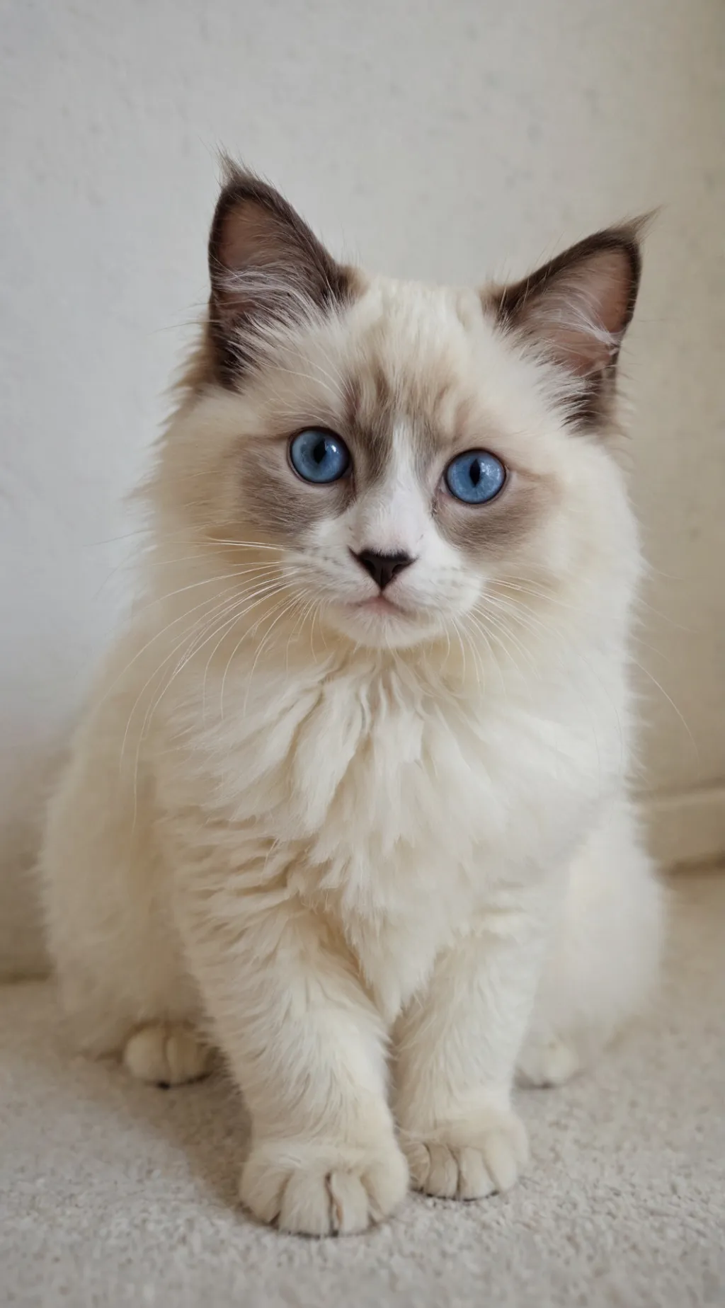 ai character: ragdoll kitten background