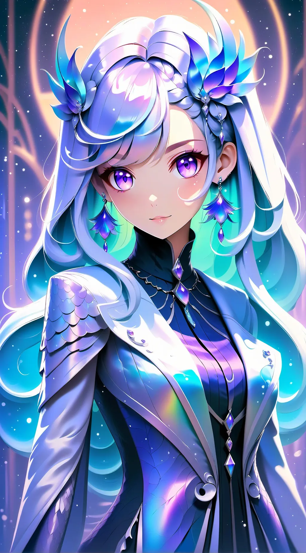 ai character: Sparkled background