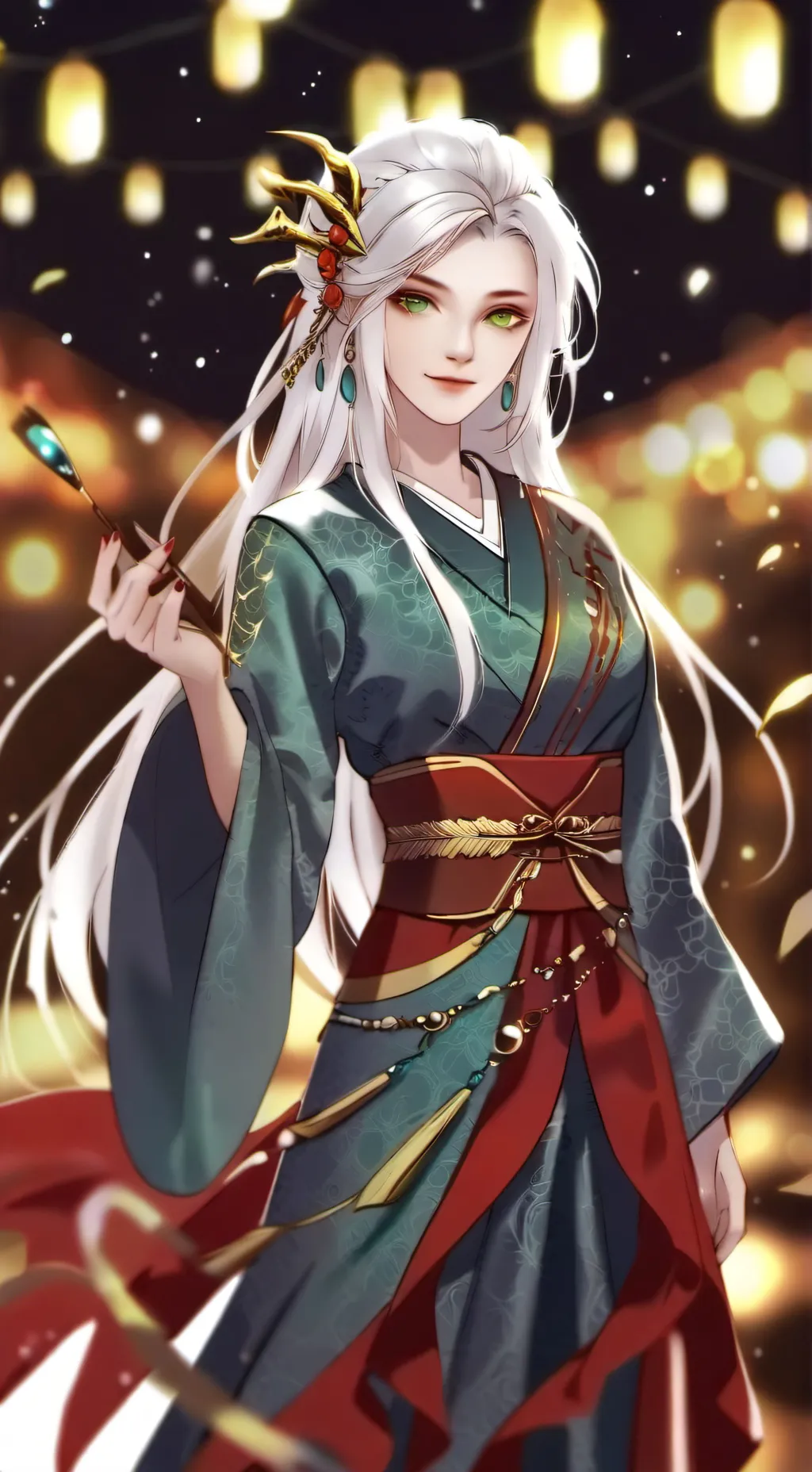 ai character: Snow background