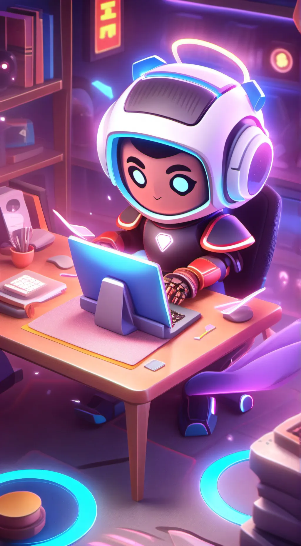 ai character: Бот Чаппи  background