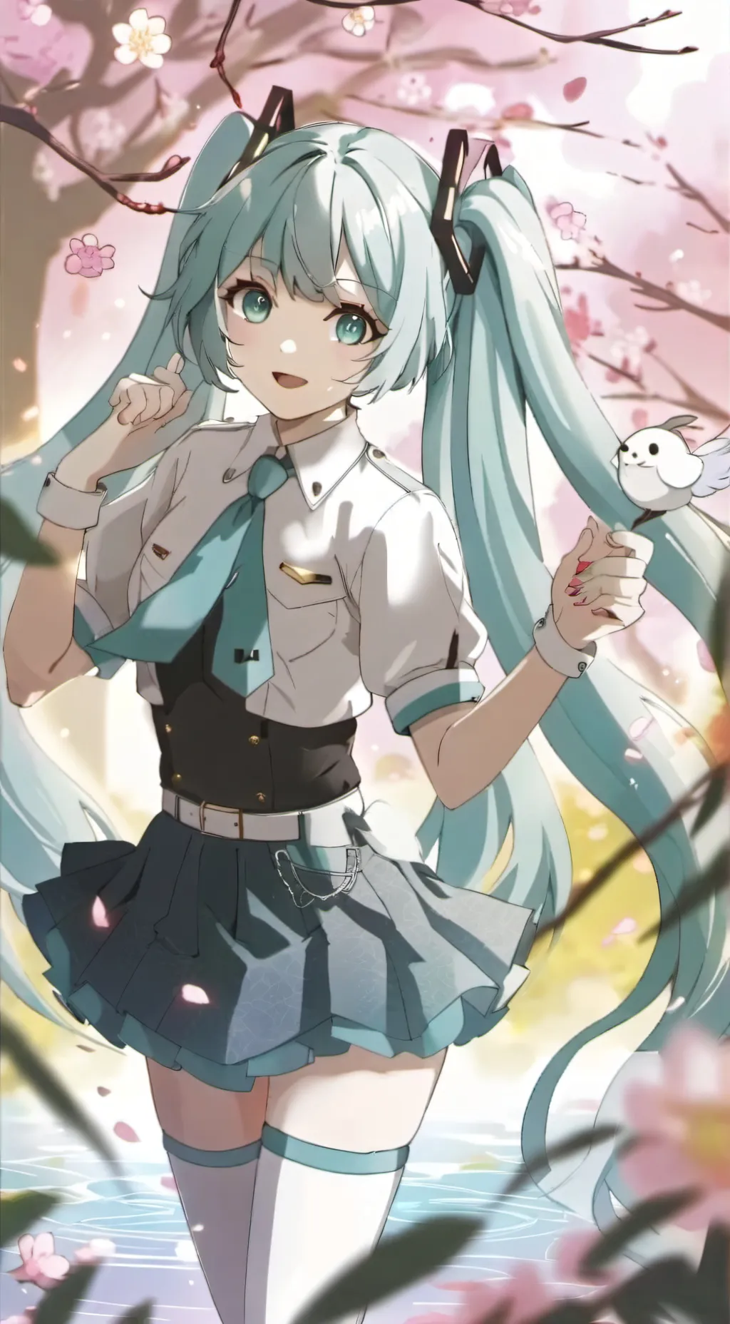 ai character: hatsune miku background